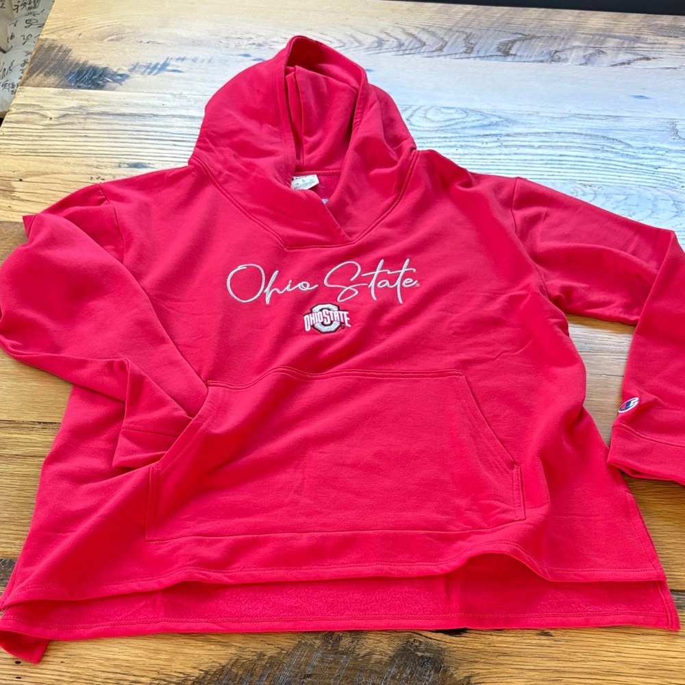 Champion Red Ohio State Hoodie - Size Large